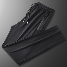 Load image into Gallery viewer, Black Pants Men 7XL 8XL 9XL Plus Size Ice Silk Casual Lightweight Quick Dry Trousers Sport Elasticity Fitness Breathable Pant