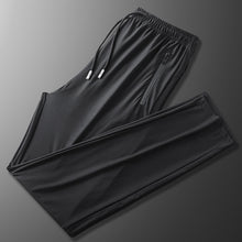 Load image into Gallery viewer, Black Pants Men 7XL 8XL 9XL Plus Size Ice Silk Casual Lightweight Quick Dry Trousers Sport Elasticity Fitness Breathable Pant
