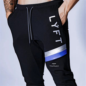 JP&UK LYFT2020 Men's Fitness Training Running Pants Pocket Cargo Side Zipper Workout Sport Trousers Cotton Men Gym Jogging Pants