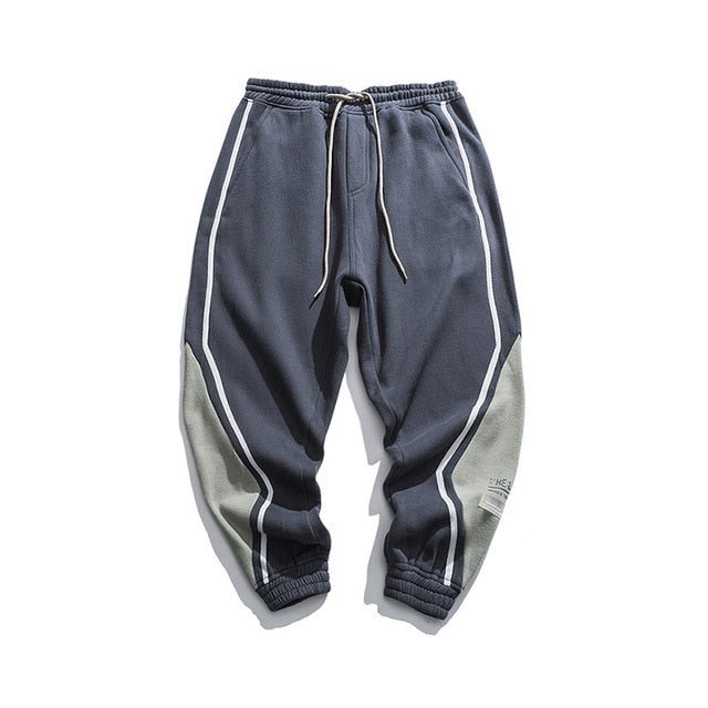 Winter Streetwear Hip Hop Pants Men Casual Loose Korean Style Elastic Waist Dance Sport Trousers Men Warm Fleece Sweatpants Men
