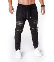 Load image into Gallery viewer, Men&#39;s Casual Pants Fitness Shuttle Woven Pants Zip Sport Pants Leggings Man
