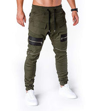 Load image into Gallery viewer, Men&#39;s Casual Pants Fitness Shuttle Woven Pants Zip Sport Pants Leggings Man

