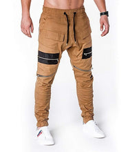 Load image into Gallery viewer, Men&#39;s Casual Pants Fitness Shuttle Woven Pants Zip Sport Pants Leggings Man
