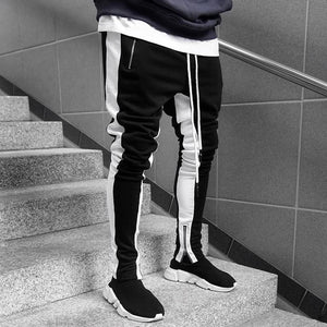 Rosetic HOT Casual Pants Men Joggers Striped Side Fashion Sport Sweatpants Mens Tracksuit Black Gothic Trousers 2020 Streetwear